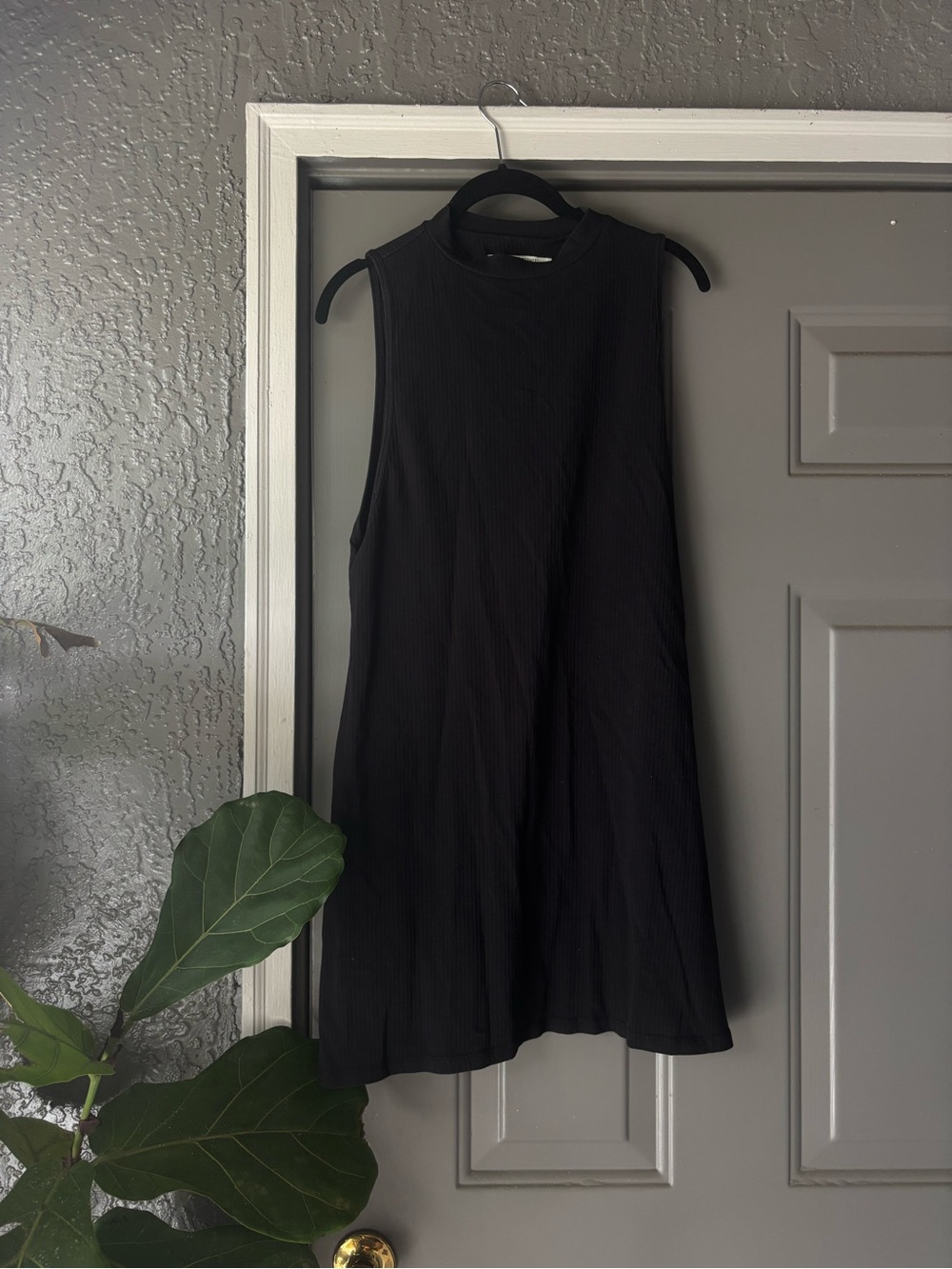 Sleeveless Black Turtleneck Dress - Known Supply Cotton